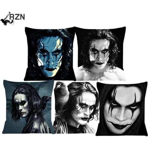 45x45cm Crow Movie Cushion Cover Comfortable Short Plush Pillow Cases Chair Car Sofa Pillow Cover 45X45 Home Decorative