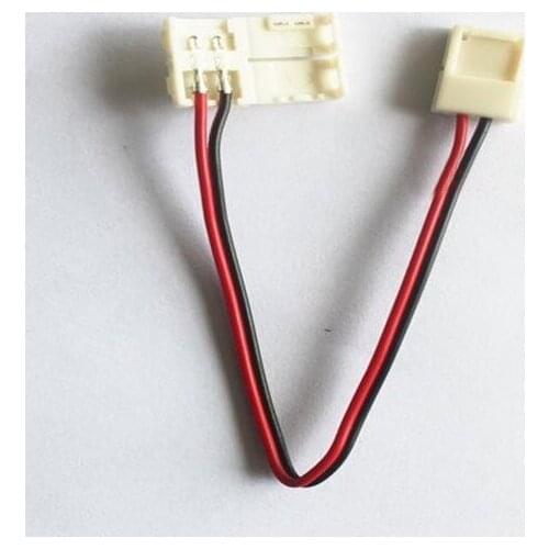 8mm/10 Mm 2 Pin Led Strip Connector For Single Color Led Strip 3528/5050 Easy Connect 100Pcs/lot No Need Soldering Connectors