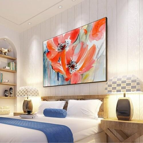 Abstract Water color Flower Oil Painting Print On Canvas Modern Wall Art Flower Picture For Living Room Wall Poster Home Decor