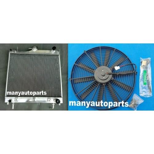 Aluminum radiator + fan For Jimny Sumurai JB33 JB43 1.3 16V G13B / M13A 1998 ON