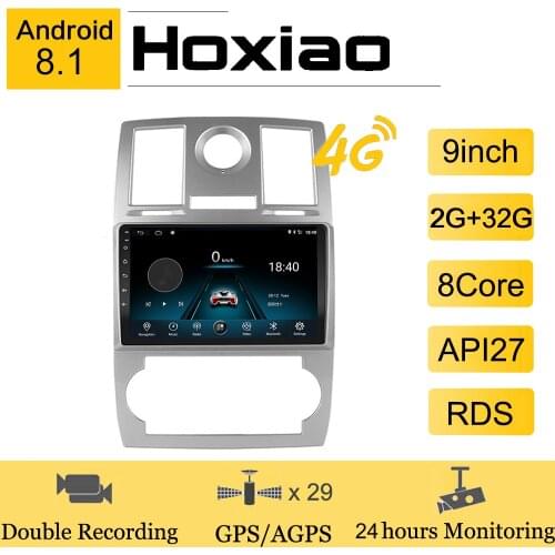 2 Din Car Radio Player for Chrysler Aspen 300C 2004 2005 2006 2007 2008 Android 8.1 GO GPS Wifi 4G RDS 9'' Car Multimedia Player