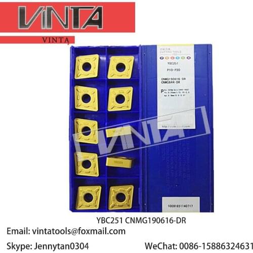 Free shipping high quality 10pcs/lots YBC251 YBC351 YBC252 YBD102 YBD152 YBC152 YBC352 CNMG190616-DR cnc carbide turning inserts