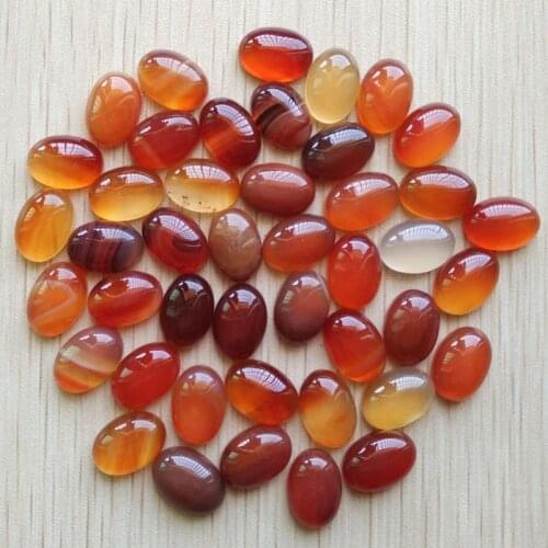2017 Fashion top quality natural red onyx Oval CAB CABOCHON stone 10x14mm beads for jewelry making wholesale 50pcs/lot free