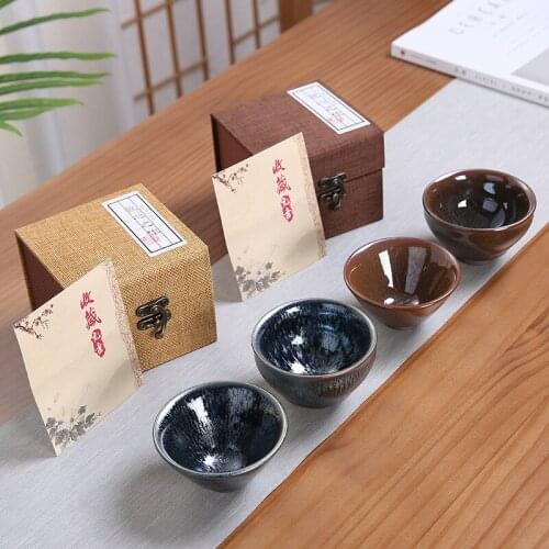 Tea cup ceramic single bowl creative holiday gift handmade, tea cup, tea set Kung Fu tea master cup home office texture