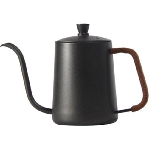 600Ml Drip Kettle Coffee Tea Pot Stainless Steel Non-Stick Coating Swan Neck Thin Mouth Drip Kettle