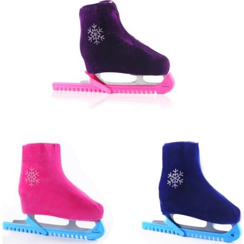 Ice Figure Skating Shoes Cover Patines Diamond Cover Roller Skate Shoe Protector Anti Scratch Flannelette Elastic For Adult Kids