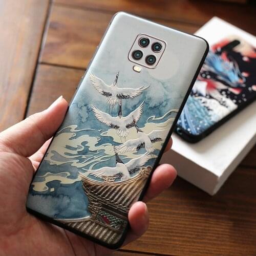 For Xiomi Xiaomi Redmi Note 9 Pro Max 9S Case For Fundas Redmi Note 9Pro Note9S Note9 Pro Max Cases Cute 3D Crane Phone Cover