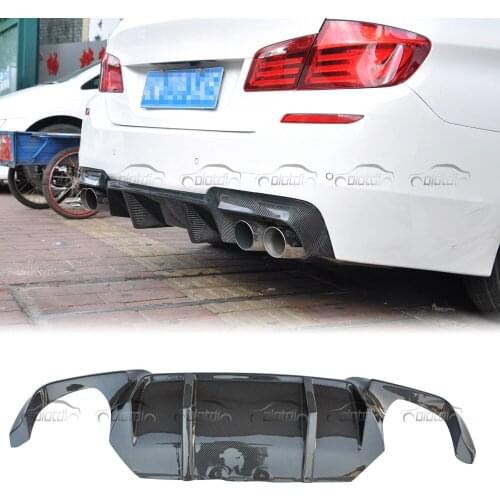 Black Carbon Fiber Rear Bumper Diffuser Spoiler Body Kit For BMW F10 F11 M5 M Tech 2011UP Car Styling