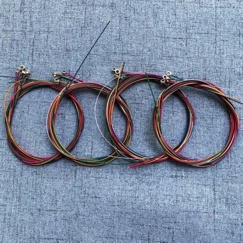 Colorful Acoustic Guitar Strings Rainbow Folk Guitar String Copper alloy Stainless steel