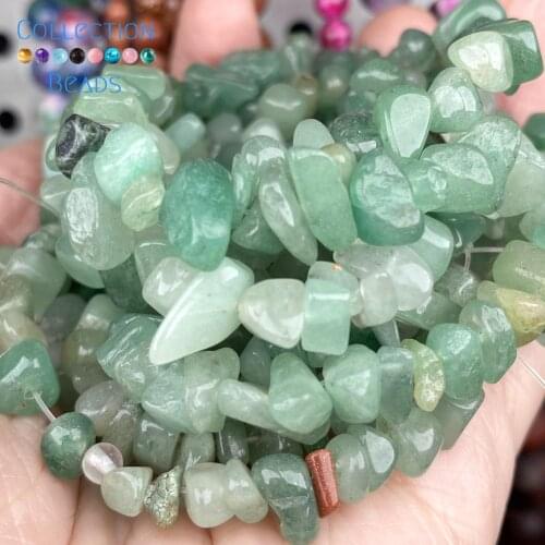 Natural Irregular Green Aventurine Stone Loose Spacer Round Beads For Jewelry Making DIY Bracelets Accessories Wholesale 15
