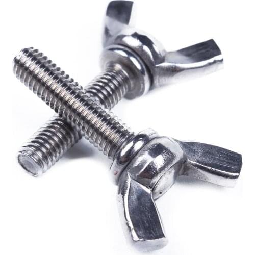 GTBL M5x20mm 20mm Wide 304 Stainless Steel Wing Head Screw Bolts 5pcs