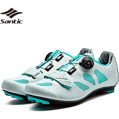 Santic Professional Auto-Lock Road Bike Shoes Women Cycling Shoes Racing Bicycle Shoes Sneakers Zapatillas Sapatilha Ciclismo