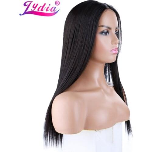 Lydia Long Straight Synthetic Wigs for Women Black Daily Heat Resistant Futura Mixed Hair Natural Looking Blonde Ombre 20Inch