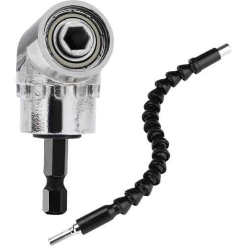 1/4" Inch Magnetic Angle Bit Adapter Screwdriver Chucks and Wrenches 105 Degree Adjustable Angle Drill Adapter