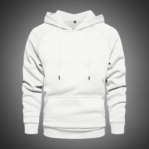 Mens Winter Hoodie Thick Warm Fleece Hoodie Mens High Street Solid Color Hooded Sweatshirts Hip Hop Hoodie Men Fashion Top Thick