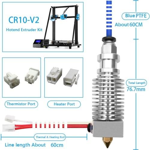 Hotend Extruder Kit Printer with Silicone Cover for Creality 3D CR10-V2 series Accessories
