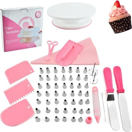 With Numbered 73-piece Cake Turntable Set Cake Cream Spatula Decorating Nail Baking Tool Set