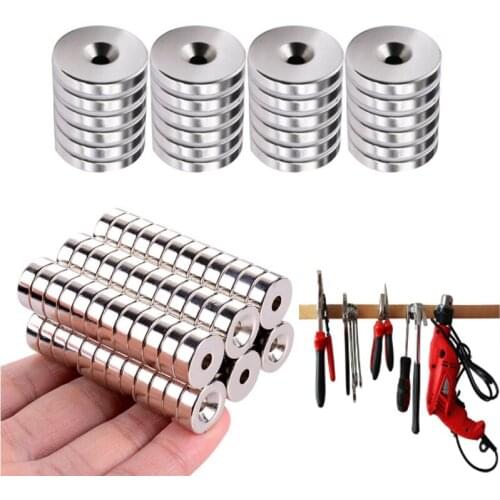 Neodymium Magnets Multi-size With Hole 4/5/16mm Countersunk Ring Hole Rare Earth Strong Crafts Magnet