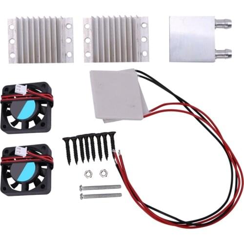 New DIY kits Thermoelectric Peltier Refrigeration Cooling System Water cooling+ fan+ 2pcs TEC1-12706 Coolers