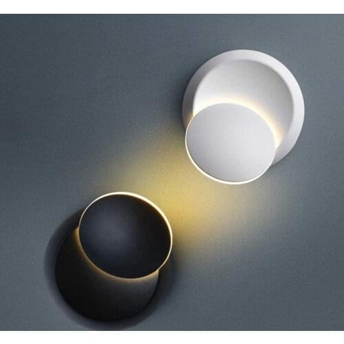 New Wall Lamp Lights Decoration LED Lighting Spin Night Light 3000K Moon Type Sconces for Indoor Bedroom Living Room