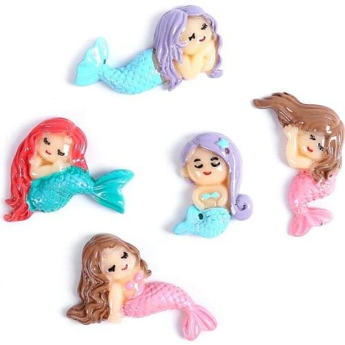 5Pcs Mermaid Fluffy Polymer Slime Filler Box Toys For Children Charms Modeling Clay DIY Kit Accessories Kids Plasticine Gift