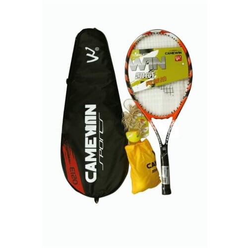 1pcs Professional Mens Women Training Tennis Racket With 2 Balls Carbon Aluminum Alloy, Integrated Adult Beginner Paddle -40