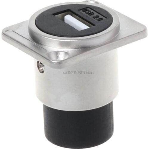 USB 2.0 D Type Socket Metal Female to Female Module Connector USB Plug Panel Mounting Holder Adapter Support