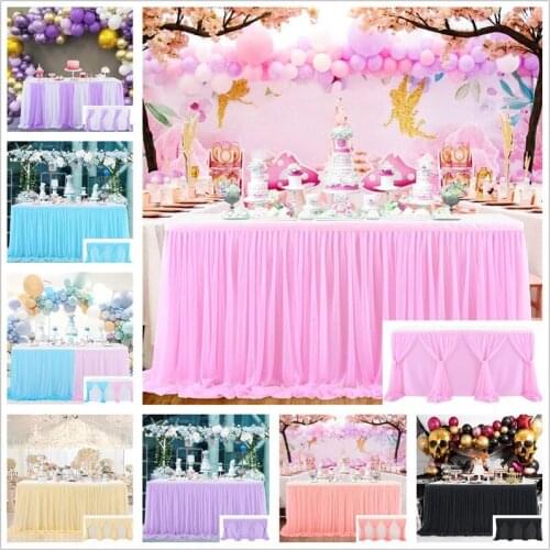 Christmas Decor Table Skirt Cover Tableware Cloth Rectangle Table Baby Showers Birthday Party Wedding Decor Table Skirt