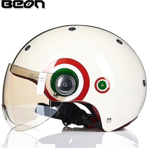 BEON Motorcycle Half Face Helmet Vintage Capacete motocross Casco moto electric bicycle safety 103