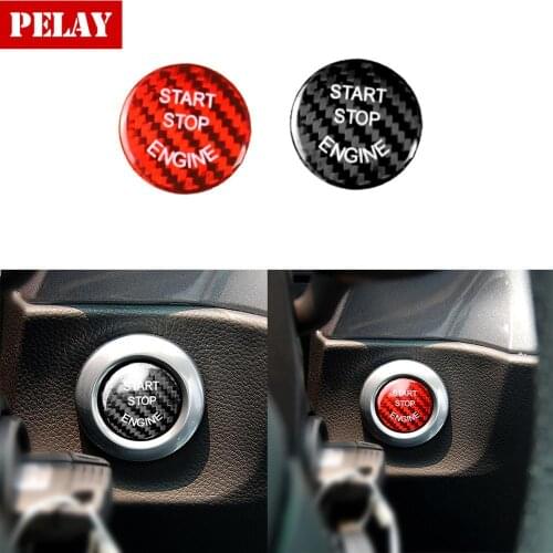 Carbon Fiber Car Engine Start Stop Switch Button Replace Cover for BMW X1 X3 X5 Series E90 E92 E60 E93 E84 E91 E46 Z4 E70 CSV