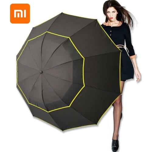 Big Top 130cm Quality Umbrella Men Rain Woman Windproof Large Paraguas Male Women Sun 3 Floding Big Umbrella Outdoor Parapluie