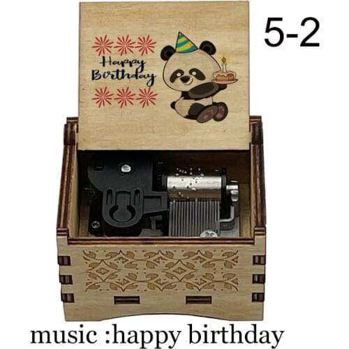 Creative color print Music Box music happy birthday mechanical Musical Box Decorative Boxes kids wife girlfriend Birthday Gift