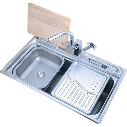 Kitchen Sink Thickened 304 Stainless Steel Vegetable Washing Basin Stainless Steel Single Bowl Thickness Sinks Kitchen
