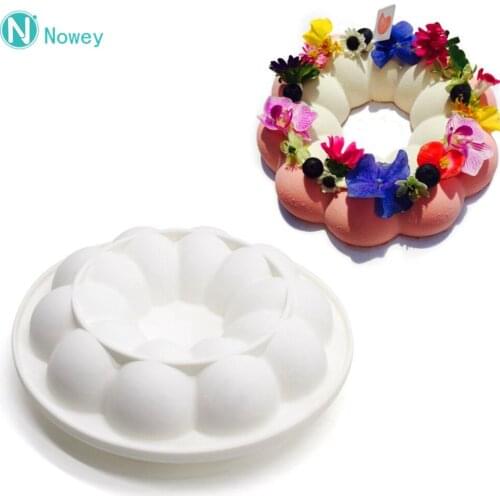 Wreath Shape Silicone Mousse Cake Mold Ring Cake Mousse Mould Dessert Silicone Mold Cake Bakeware Cake Decorating Tools