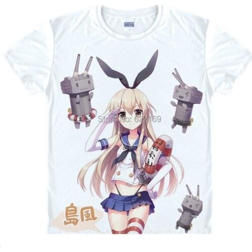 Japanese Kantai Collection anime t-shirt anime Fleet girls cotton shirt Cosplay christmas Costumes anime clothing