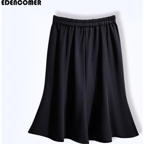 Weight-added Fishtail Skirt Korean Style Thin Temperament Bag Hip Skirt 2021 Summer New Black Large-size Skirts Women Clothes