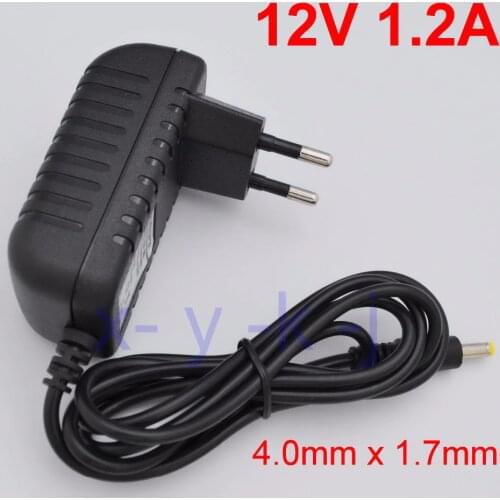 1PCS High quality DC 12V 1.2A IC program AC 100V-240V Converter Switching power adapter 1200mA Supply EU Plug DC 4.0mm x 1.7mm