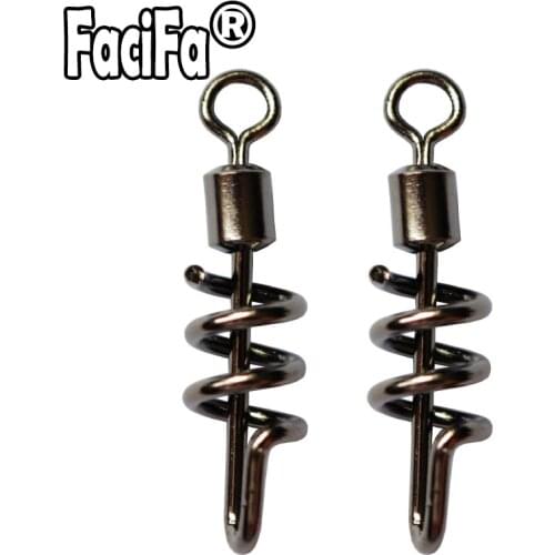 20pcs Spiral Fishing Swivel Safety Fast Snap Solid Rings Ball Rolling Fishing Accessory