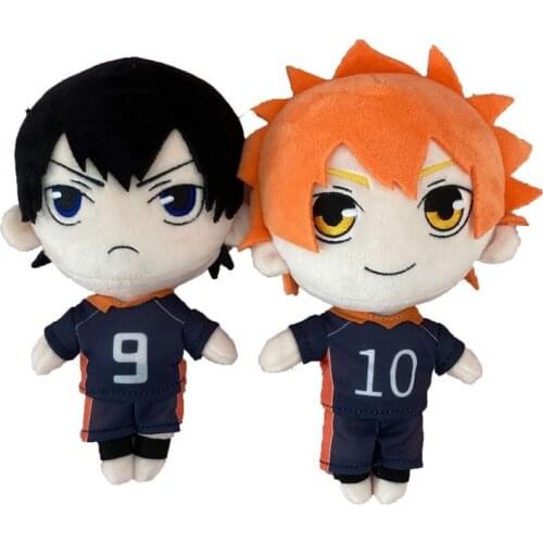 20cm Japanese Anime Haikyuu Hinata Shoyo Kageyama Tobio Yu Nishinoya #10#9#4 Plush Toys Soft Stuffed Doll Xmas Gift for Kids New