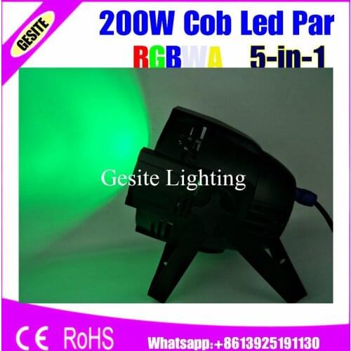 6PCS/LOT RGBWA color 200w cob led PAR light cheap sale DMX led par light