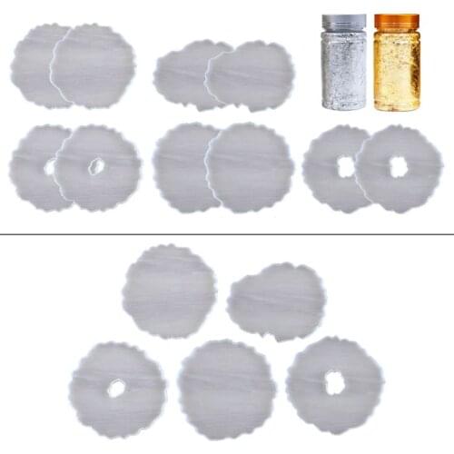 Large Irregular Wave Round Coaster Mold Cup Mat Silicone Resin Mold Epoxy Resin Cement Casting Jewelry Making Art Tools