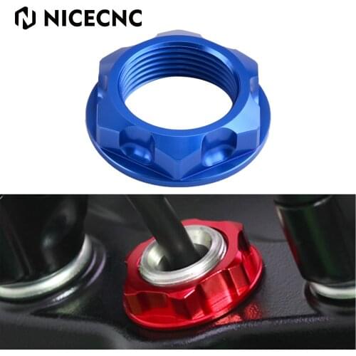 NICECNC Steering Stem Nut Bolt For Suzuki RM-Z RMZ 250 04-06 DR-Z DRZ 400 S E 00-09 400 SM 05-15 RMZ250 DRZ400S DRZ400E DRZ400SM