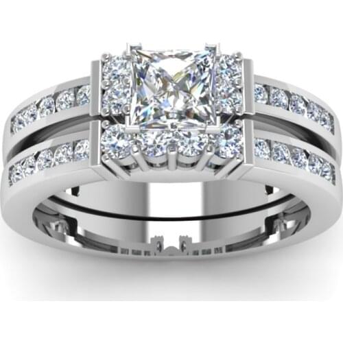 Carofeez Fashion Zircon Rings Set for Women Accessories Charm Women Rings Statement Girl Gift Engagement Wedding Band