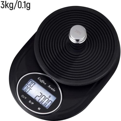 3kg/0.1g Digital Coffee Scale Hand-made Coffee Kitchen Coffee Electronic Scale Touch Screen Pharmacy Baked Food Weighing