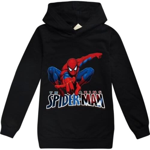 Spiderman Anime Around Clothes Sweatshirts Long Sleeve Christmas Shirt Creeper Cotton Jacket Kids Boys Girls Autumn Outwear