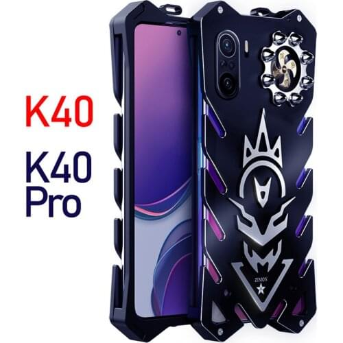 For Redmi K40 Zimon Luxury New Thor Heavy Duty Armor Metal Aluminum Phone Case For Xiaomi redmi k40/redmi k40 pro Case