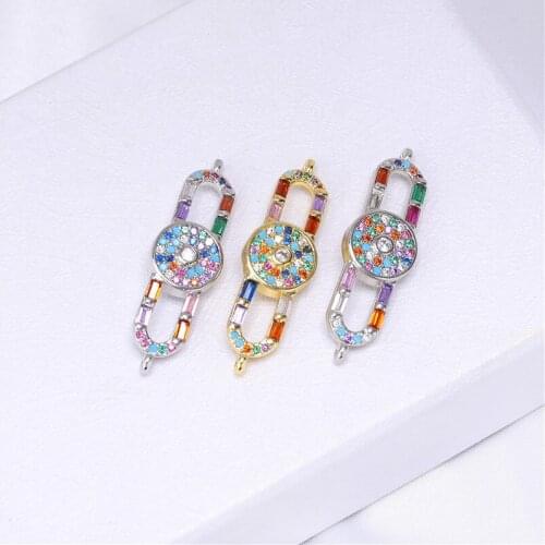 New DIY Jewelry Fittings Supplies Color Rhinestones Connector Fastener Clasp For Natural Stones Pearl Bracelets Necklaces Making