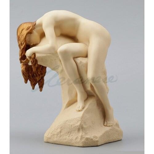 Naked Girl Rock Art Sculpture Girl Statue Resin Art&Craft Decorations Opening Housewarming Gifts R1861