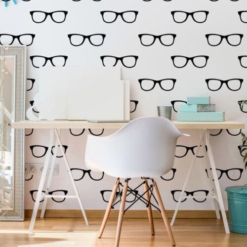 Hipster Sunglasses Wall Decal Glass Store Wall Window Decor Sunglasses Set Vinyl Wall Stickers Art Removable Wall Vinyl Decor