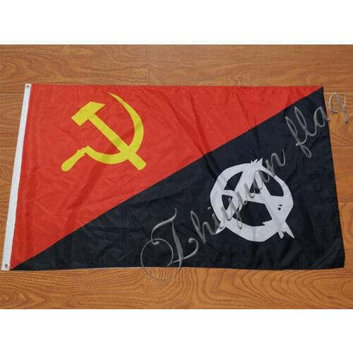 3x5ft communist flag with Large Indoor Outdoor vs Anarchism Flag custom hobby banner flag